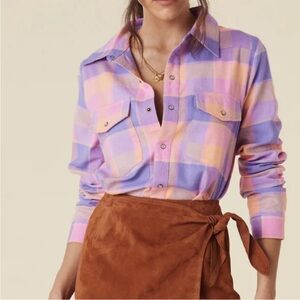 SPELL Wyatt Flannel Shirt in Pastel